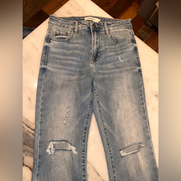 Hidden Size 27 Distressed Women's Blue Flared Jeans - Picture 3 of 12